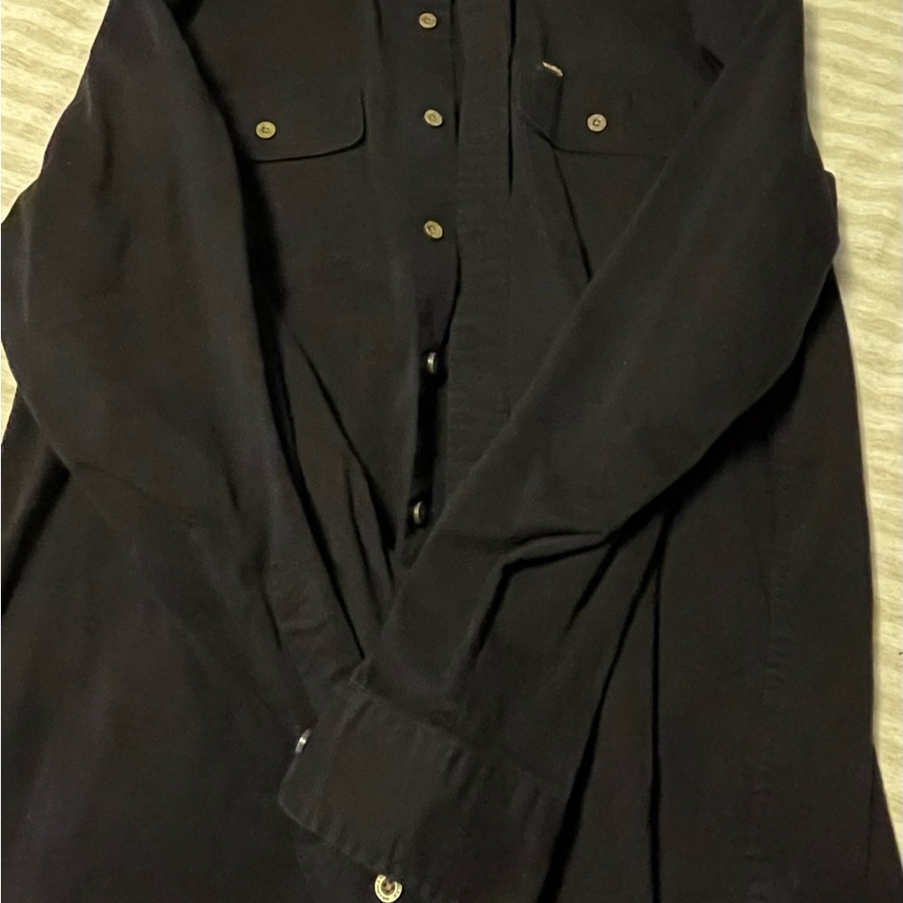 Wrangler black wool button up